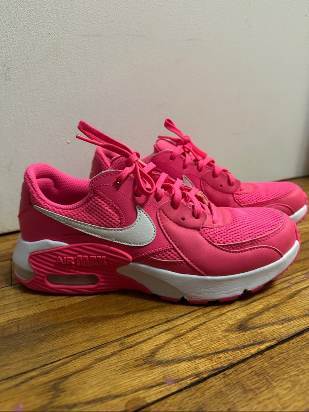 Nike Women's Hot Pink Athletic Sneakers with White Swoosh
